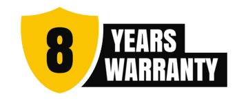 8 Years Warranty